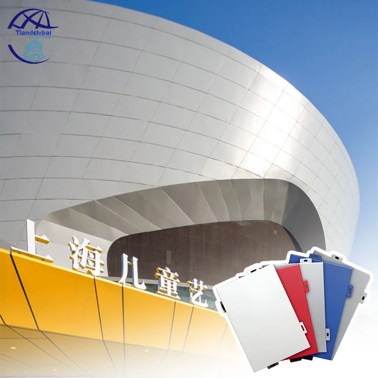Aluminum Facade Panels Commercial Exterior Wall Cladding Mall & Hotel Use Building Systems