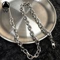 VAF 9mm O-Shaped Polishing Chain Flattened Necklace 50+5CM Stainless Steel Men's Trendy Necklace Custom Link Clasp