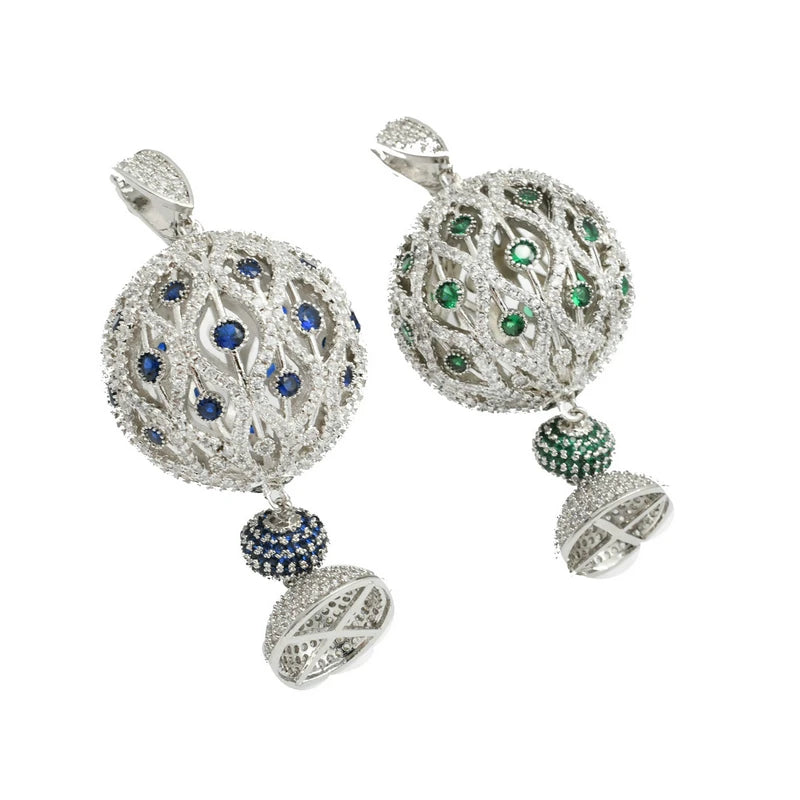 New Design Silver Plated Hollow Out Round Ball Scaldfish Shape Pendant Fit for Tassel Necklace Making Findings