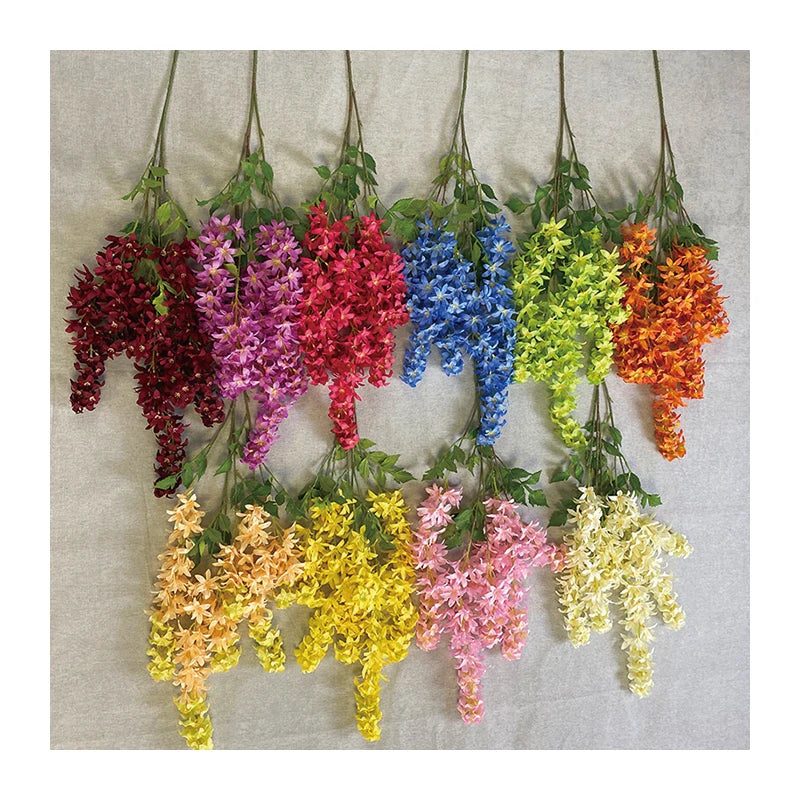 Cheap Artificial Flowers Decorative 6 Branches Delonix Regia Artificialflowers