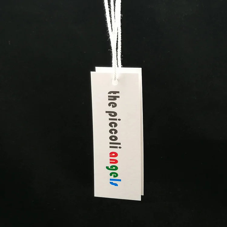 Wholesale Luxury Design Hangtag  Custom Clothing Logo Cowhide Paper Rope  Tag