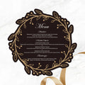 Modern Simple Gold Foiling Custom Design Invitation Cards Black/White Acrylic for Wedding Parties Music Angel Fairy Paper Menus
