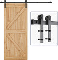 RHETECH Barn Door Track Exterior Heavy Duty Set Cabinet Rolling Industrial Bypass Iron Double Kit Sliding Barn Door Hardware