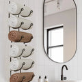 Multifunctional Red Wine Bathroom Towel Holder Wall Mounted Iron Cross-Border Rack Popular Multilayer Design for Kitchen Metal