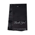 Perfect Printed Mailing Bag Custom Carrier Thank You Shipping Bags Biodegradable Handle Bag Black Colored High Quality Self Seal