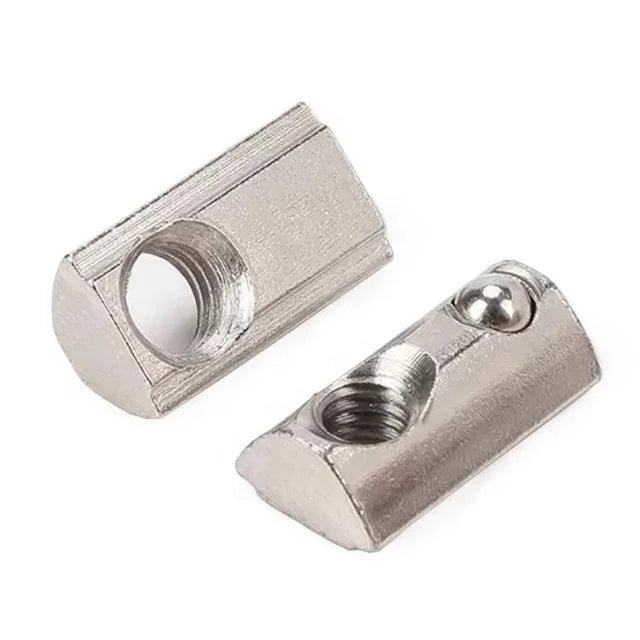 3030 European Standard 8slot T-Slot Half Round Spring Nut Available in M5 M6 M8 Plated Carbon Steel Din Standard