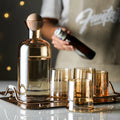 Light Luxury Colored Customized Home Office Wooden Lid Glass Pitcher Water Kettle Juice Jug Set