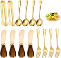 Charcuterie Board Accessories Cheese Spreader Knives with Wood Handle Steel Stainless