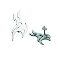 Cyberpunk Stainless Steel Flame Earrings Irregular Men and Women Hip-hop Personalized Jewelry Gift