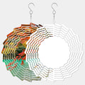 Cross-border Gift Decoration Garden Corridor Party Balcony 3D Double-sided Sublimation Aluminum Wind Chimes