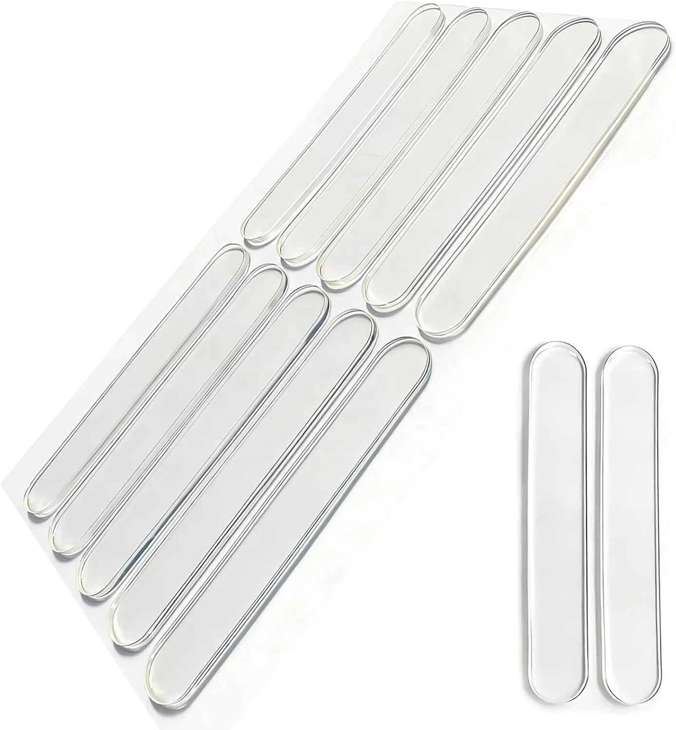 Clear Silicone Cabinet Bumpers Self-Adhesive Sound Dampening Pads Furniture Protectors & Non-Slip Anti-Slip Pads for Drawers