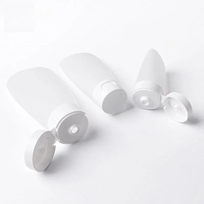 Private Label Oval Plastic Cream Tubes 30ml 60ml Cosmetic Squeeze Tube Flip Top for Travel Customizable Private Label Plastic