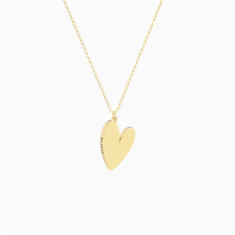 Wholesale Valentine Day Jewelry Custom Engrave 925 Sterling Silver Sideway Heart Pendant Necklace