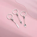 Wholesale Mini Crown Spoon Knife Fork Key Chain Kitchen Spoon Crown Pendant DIY Jewelry Metal Spoon Keychain Toys Souvenir Gift