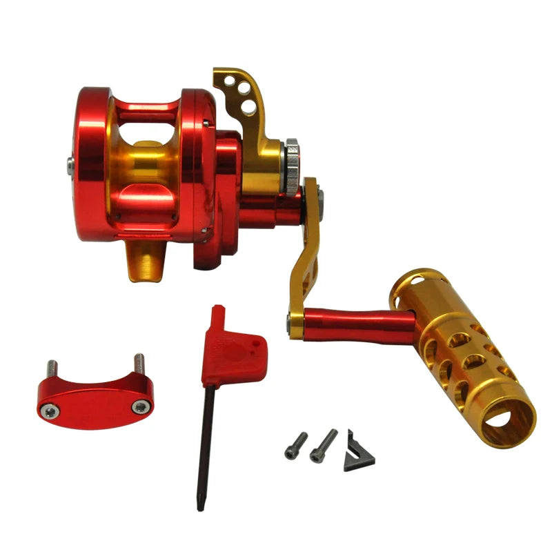 Stock Slow Jigging Reel Saltwater Ratio TC500 6.3:1 Trolling Boat Fishing Reel Jigging Sea Fishing