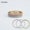 Fashion Three Color Women Silver Moissanite Ring Set Hop 925 Sterling Silver Casual Rings for Ladies