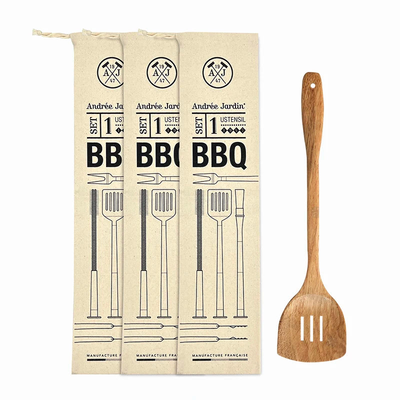 Luxury Organic Utensils Canvas Cotton Drawstring Packaging Bag for Turner Spoon Fork With logo