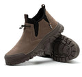 BX611-4 Hot Selling Brown Suede Leather Welding Safety Boots Men Steel Toe Shoes Rubber Sole Anti-slip Puncture Proof Work Shoes