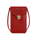 Women's Long Mini Messenger Bag with Anti-Theft Feature Touch Screen Mobile Phone Wallet Polyester Lining Cheap for Girls