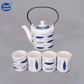 Hot Sale Novelty New Bohemian Glazed Bone China Custom Color 4PCS Stackable Mugs with Handle for Back to School Home Use