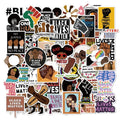 100Pcs Black Lives Matter Human Rights Woman Girl People Free Graffiti Melanin Vinyl Stickers