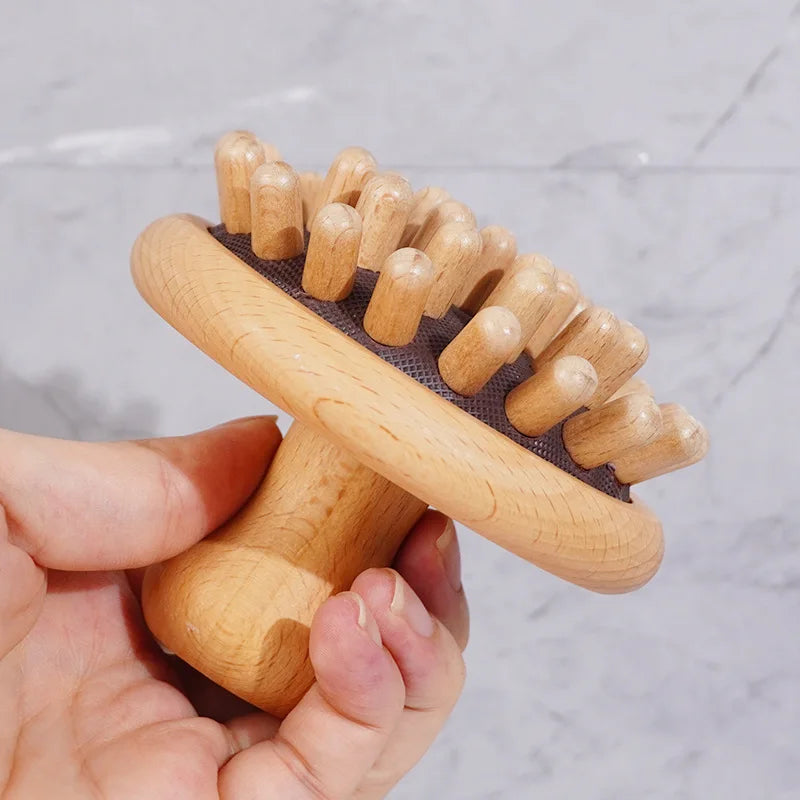 Factory Direct Portable Salon Comb for Family Use-Natural Beech Teeth Massage Brush Meridian Scraping Environmentally Friendly