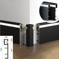 1M LED Aluminum Profile Linear Light DC24V with Black White Cover for Recessed Indoor Cabinet and Accent Lighting
