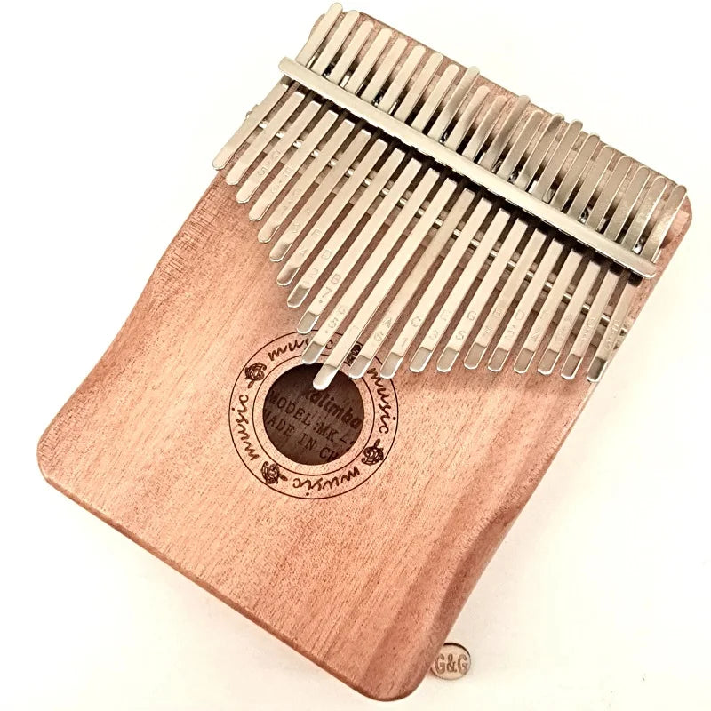 Mini Musical Instrument With Kalimba Case Wooden Mahogany 21 Key Kalimba