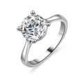 Fine Fashion Jewelry VVs1 Moissanite Diamond Women' Ring 2 Carat Sterling Silver Ladies Rings Engagement Promise Wedding Rings