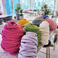 Xinlan Crocheting DIY Craft Washable 3 cm Super Thick Chunky Cotton Tube Yarn for Arm Knitting Bag