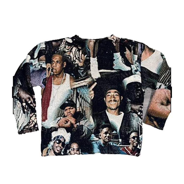 Brand New Fukitt Woven Tapestry Hoodie Jesus-Themed Celebrity Sweatshirt Hooded Collar Men's Spring Season Polyester/Cotton