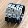 To My Son Customized Handmade Silicone Stainless Steel ID Laser Lettering Engraved Logo Gift Bracelet