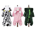 New Autumn and Winter Pet Dog Clothes Thickened Warm Teddy Corgi Fighting Dog Cat Winter Apparel Solid Pattern Wholesale
