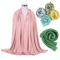 70.7"Lx27.5"W Multicolor Muslim Fashion Bubble Chiffon Headscarf Multifunction Soft Hijab Long Scarf Wrap Bandanas for Women