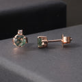 OL0961 Abiding Jewellery China Manufacturer 2026 New Designs Silver Wedding Natural 5mm Round Moss Agate Stud Earrings