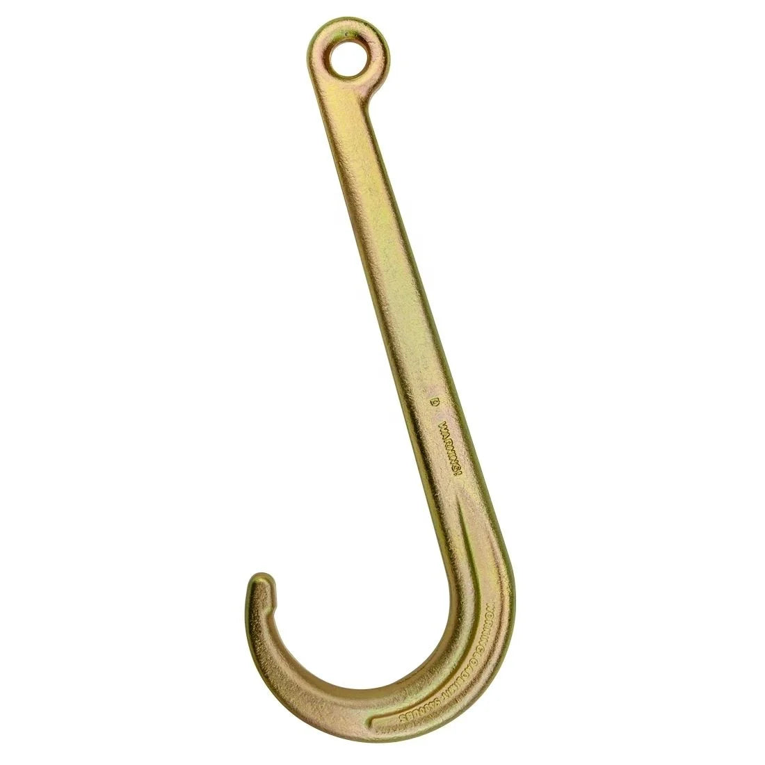 G70 Alloy Steel Forged J Type Tow Hook Ellipse Hole Zinc Plated High-Durability 8" 15" for Mining Heavy Industry Plain Finish