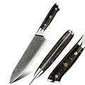 Amber Carbon Fiber Handle Vg 10 Professional Japanese Chef Knife Kitchen Chef Knife Damascus Chef Knife