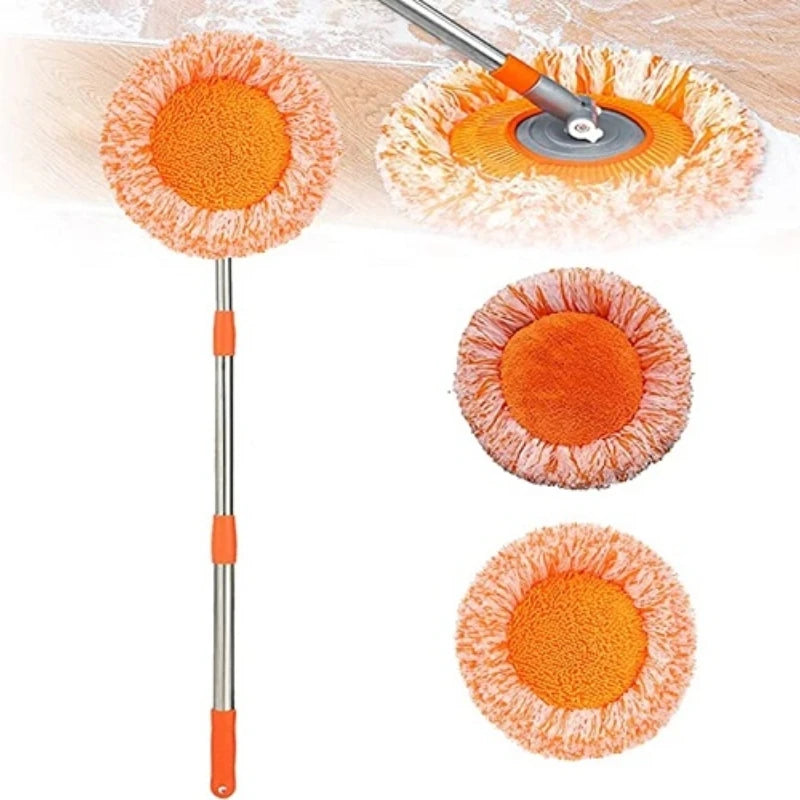 DOOSO Rotatable Adjustable Cleaning Mop Twist Mop Floor Cleaning Microfiber Dust Mop Cleaner