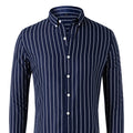 HS-215 Wholesale 2024 New Men's Striped Long-sleeved Slim Casual Trendy Cross-border Foreign Trade Work Wear Men's Shirt