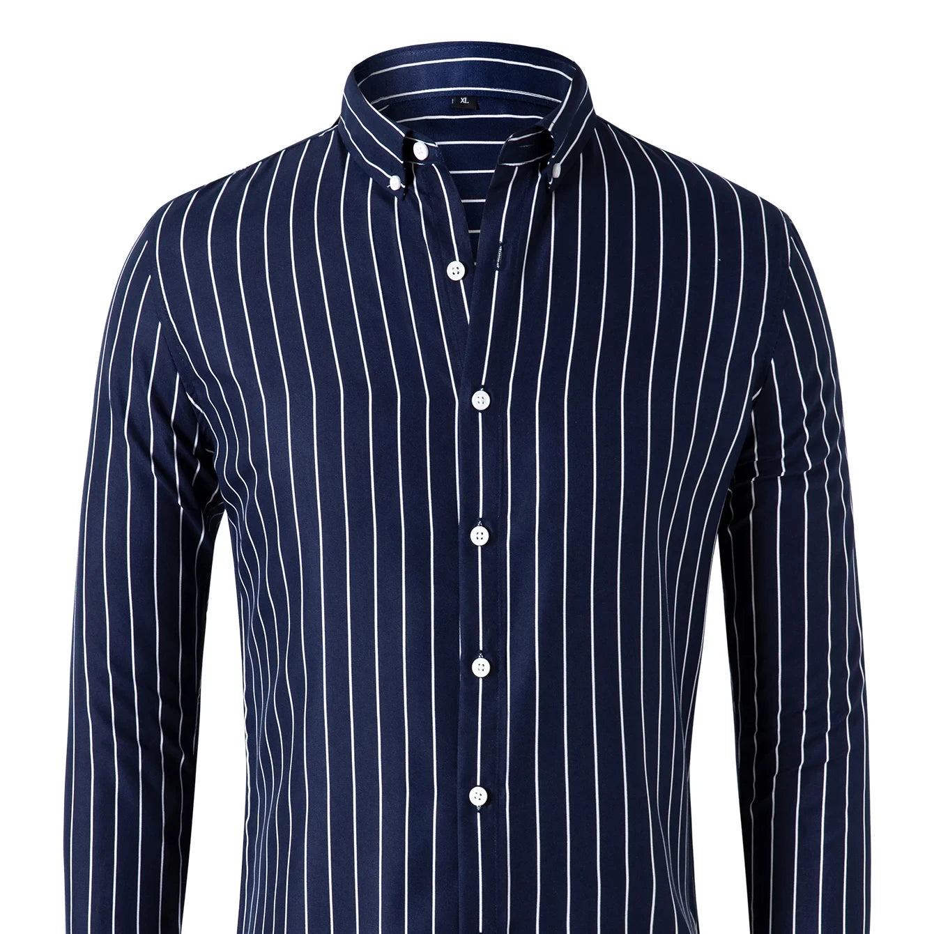 HS-215 Wholesale 2024 New Men's Striped Long-sleeved Slim Casual Trendy Cross-border Foreign Trade Work Wear Men's Shirt