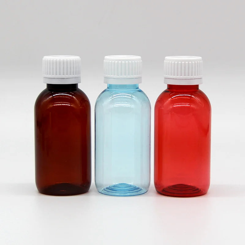 Wholesale 2oz 4oz PET Container Cough Syrup Bottle Medicine Liquid Oral Bottle