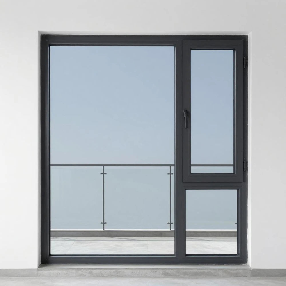 High Density Sealing Strip Good Dust Proof Performance Aluminum Casement Window for Desert Dry Area Building