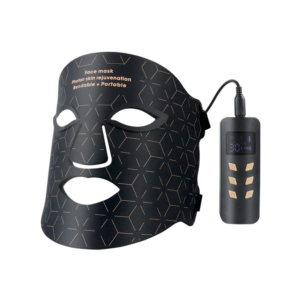 SUNGLOR SG-MSK-FN Hand Held LED Facial Mask with Multi Spectrum Light Therapy for Acne Removal and Skin Repair Universal Plug