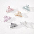 BPHNE Korean New Small Geometry Visible Hair Claw Transparent Jelly Color Plastic Resin Hair Claw Clips Accessories for Women