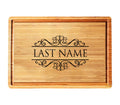 Personalized Bamboo Cutting Board Custom Engraved Size LOGO Wood Chopping Block for Housewarming Gift Wedding Gift