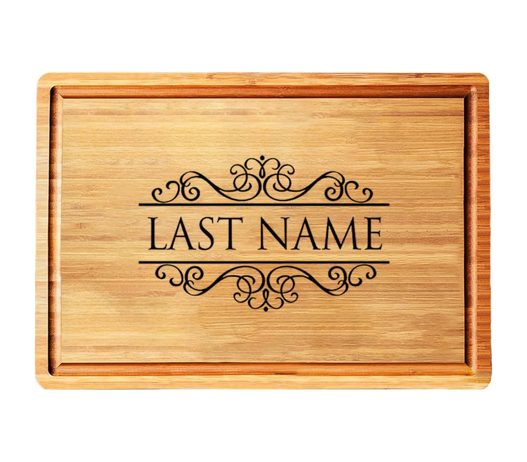 Personalized Bamboo Cutting Board Custom Engraved Size LOGO Wood Chopping Block for Housewarming Gift Wedding Gift