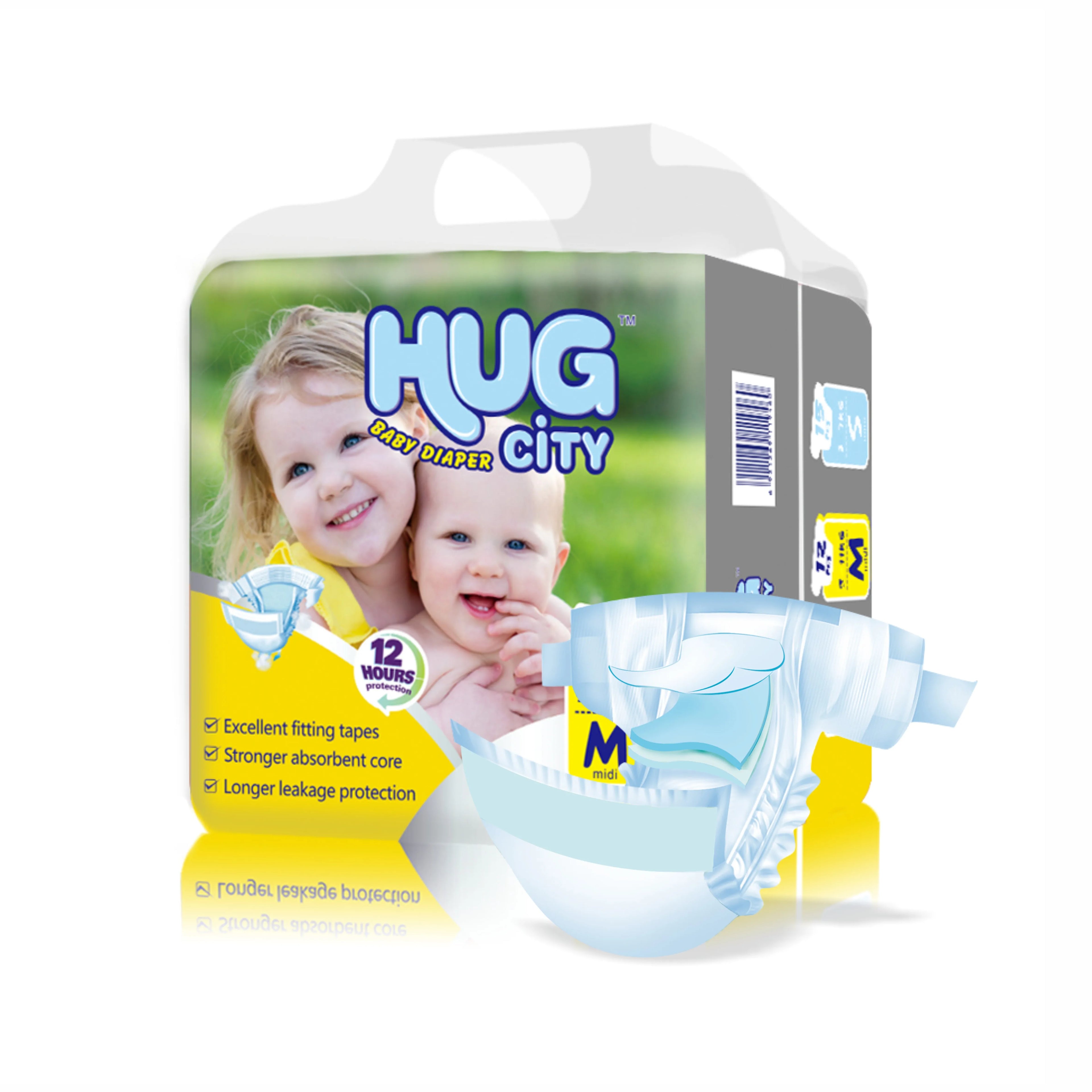 Hot Selling Disposable Diaper Pants Baby Diaper Cotton Material Grade 3D Leak Prevention for Big Babies ISO Certified South