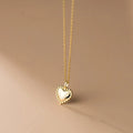 Fashion Minimalist Jewelry 925 Sterling Silver Heart Necklace Gold Plated Necklaces for Women Mother's Valentine's Day Gift