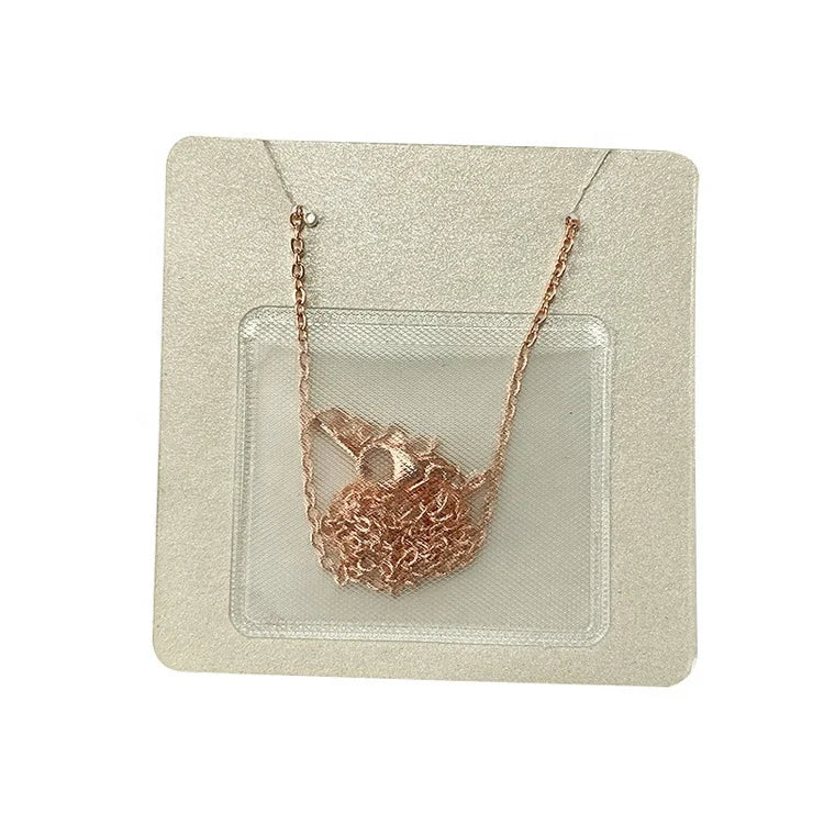 MIO Small Mini Plastic Necklace Chain Bag 4*3.6cm PVC Plastic Bag Necklace Packaging Plastic Pouch for Jewelry Packaging