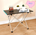 Woqi Portable Folding Camping Tables with Aluminum Alloy Table Top Camping Barbecue Table for Picnic